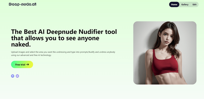 deepnude.ai homepage