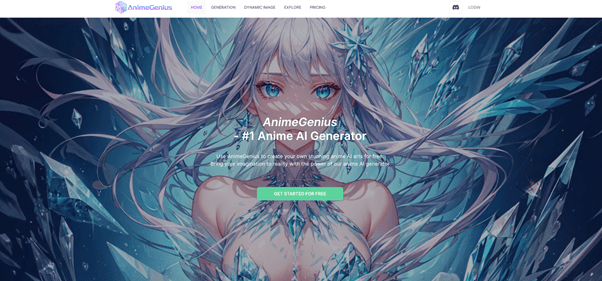 AnimeGenius anime ai art generator homepage